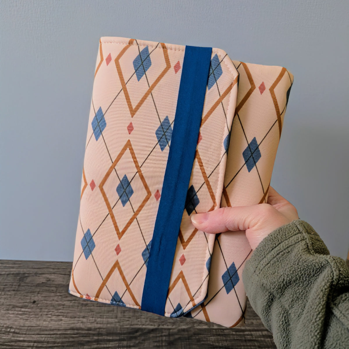 Pink Argyle Kobo & Kindle Sleeve