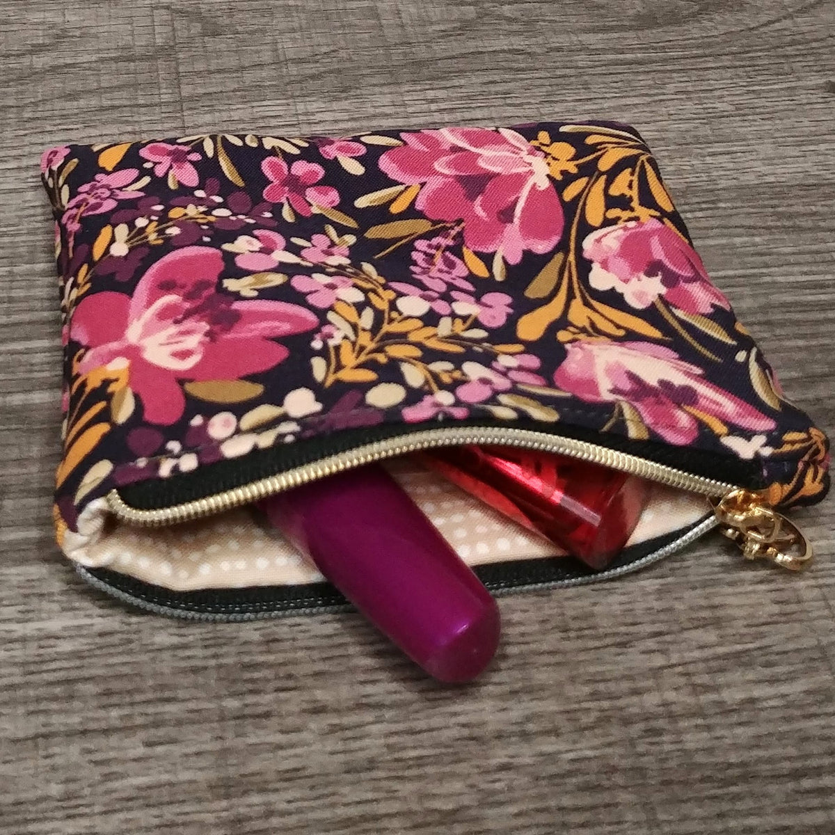 Pink Dawn Floral Card Pouch