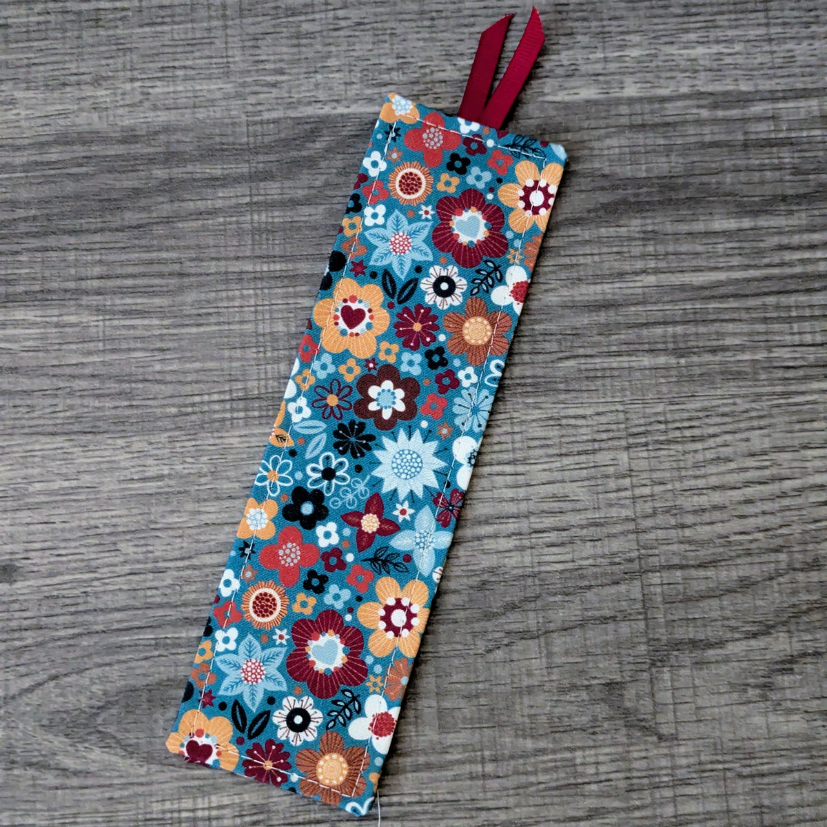Fall Floral Cotton Bookmark