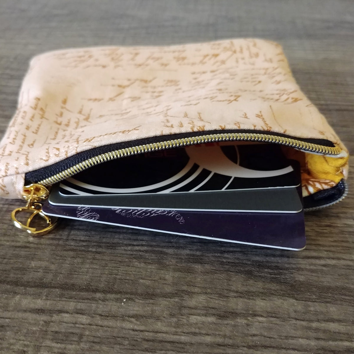 Pink Handwriting Card Pouch