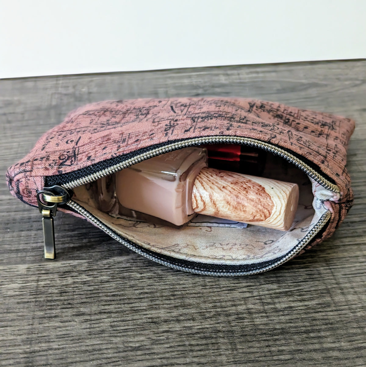 Red Sheet Music Card Pouch