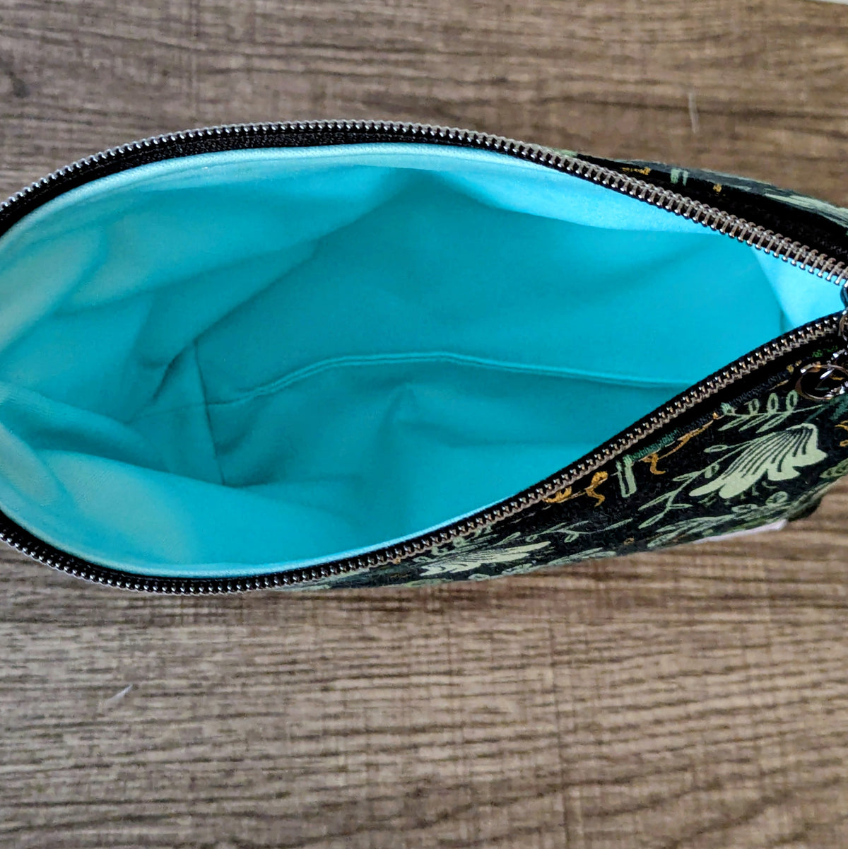 Hunter Green Canvas Zipper Pouch