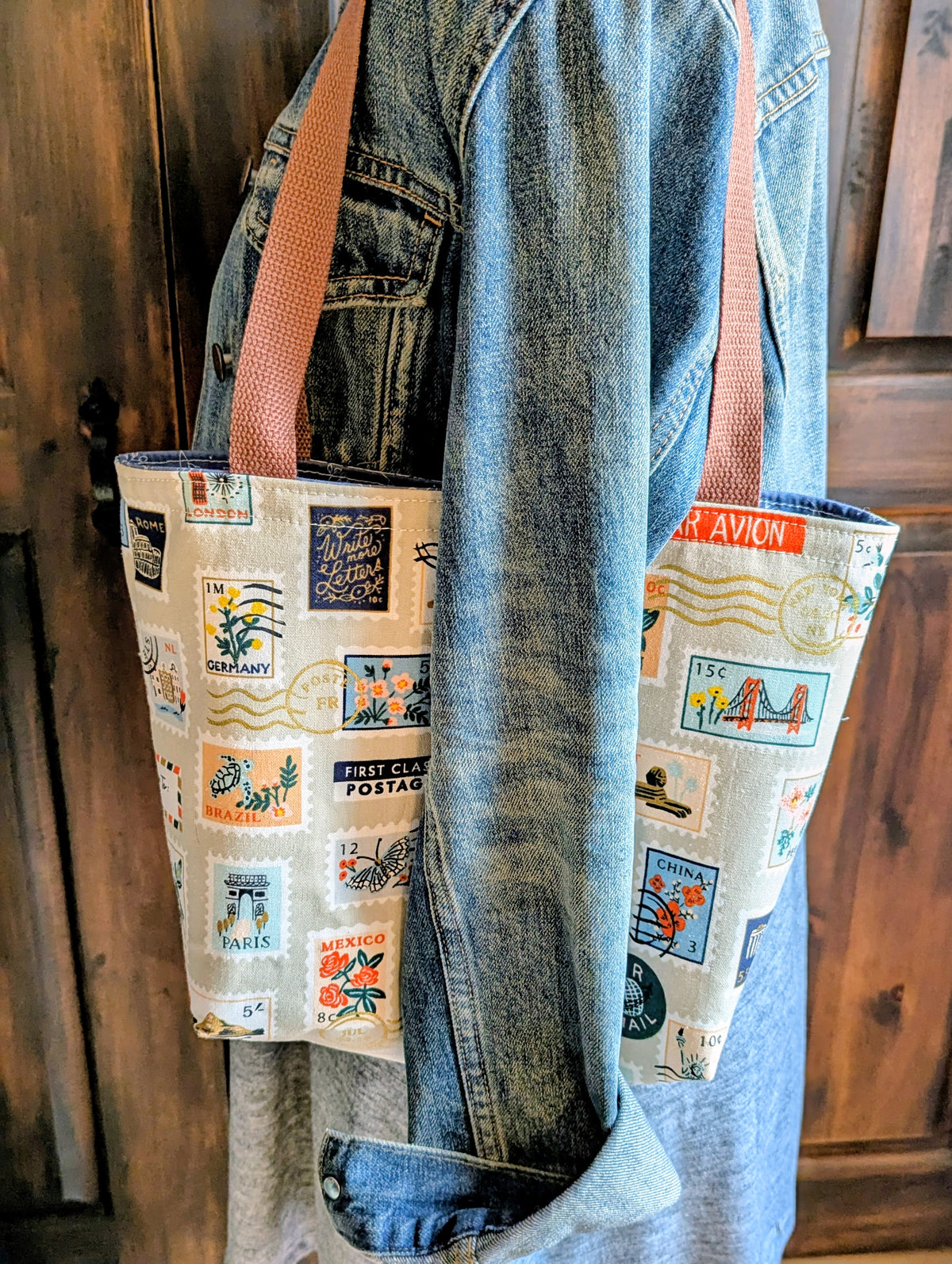 Small Postage Stamp Canvas Tote Bag