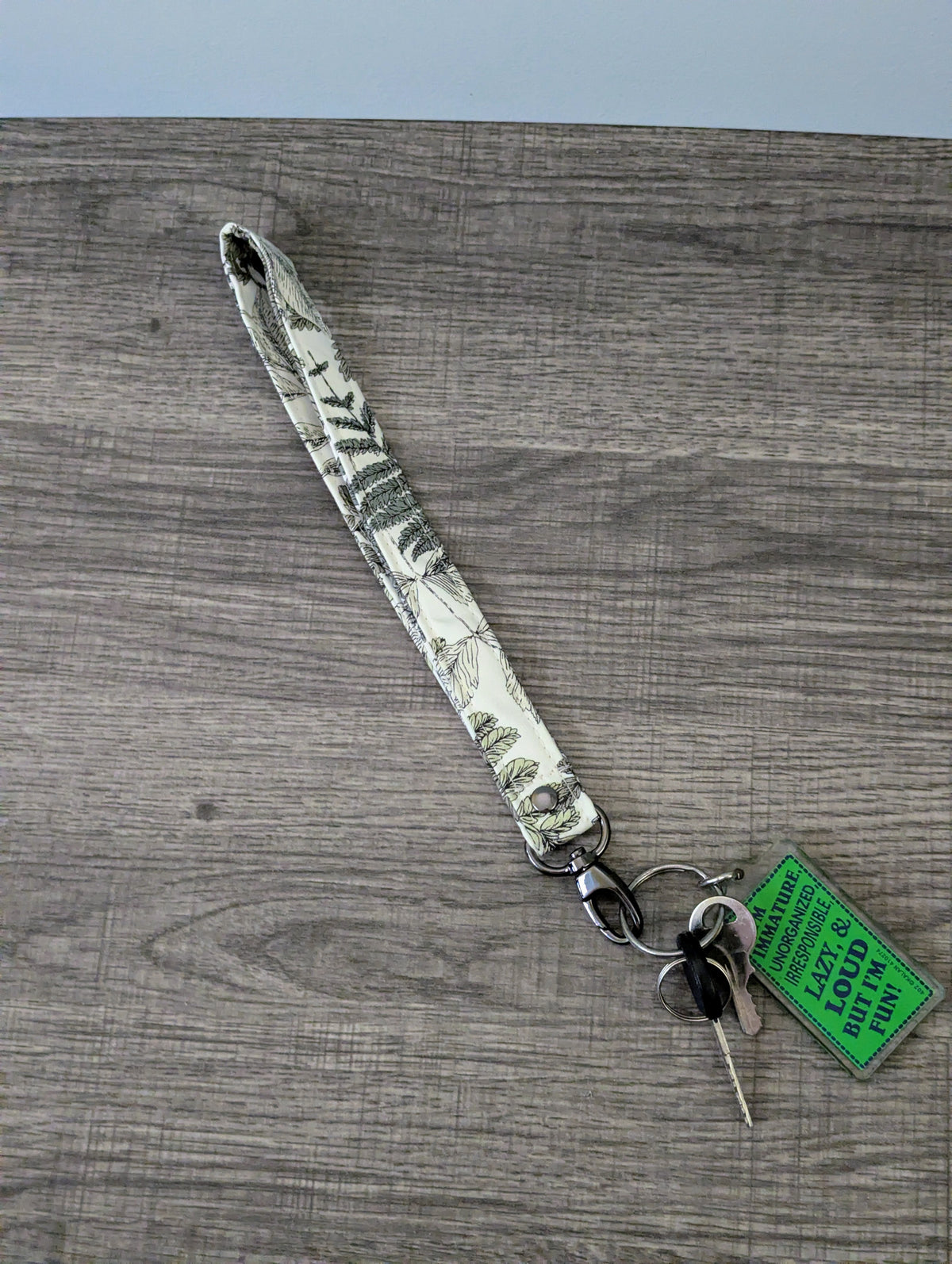 Fern Keychain Wrist Lanyard
