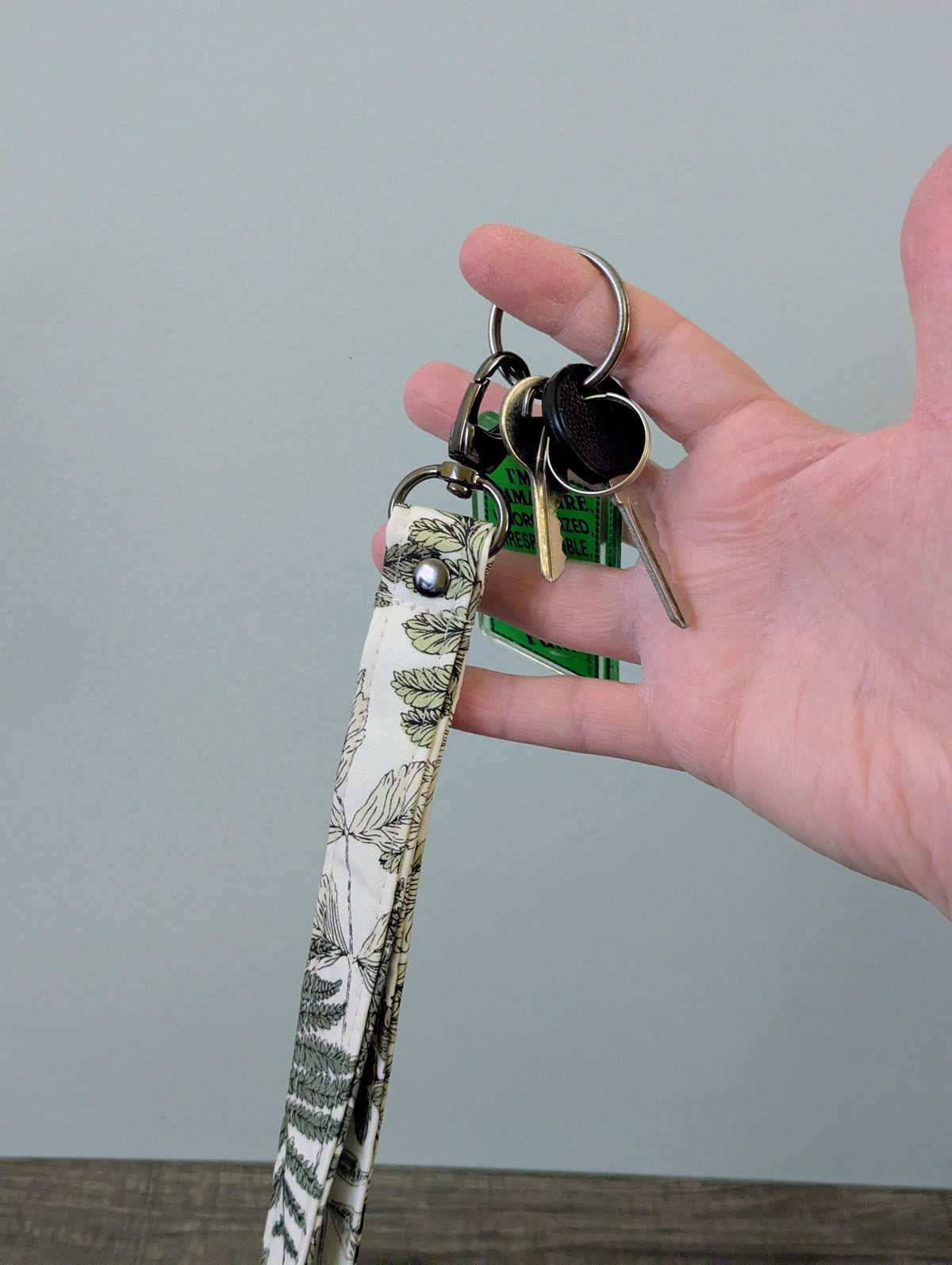 Fern Keychain Wrist Lanyard