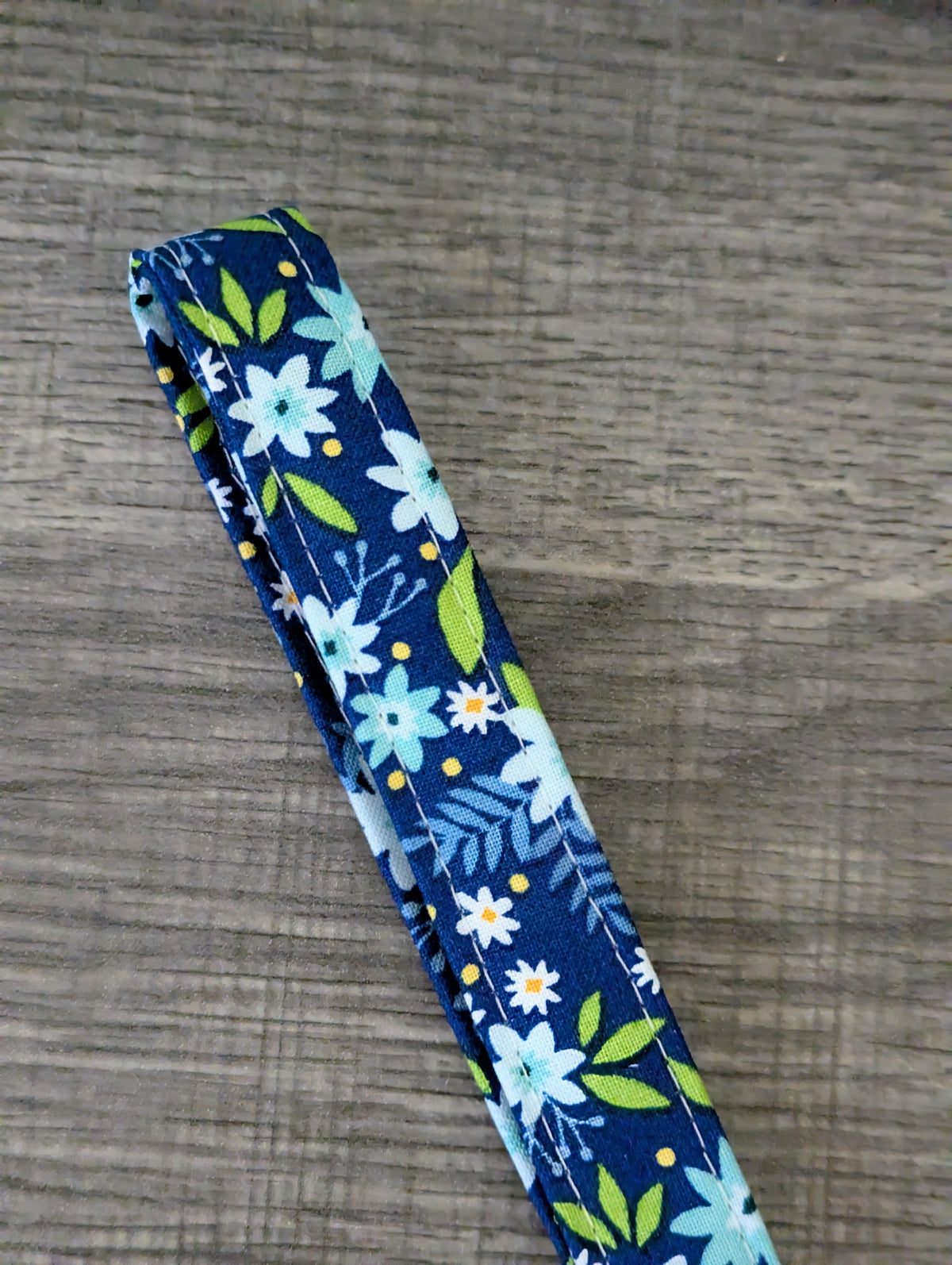 Indigo Primrose Floral Keychain Wrist Lanyard