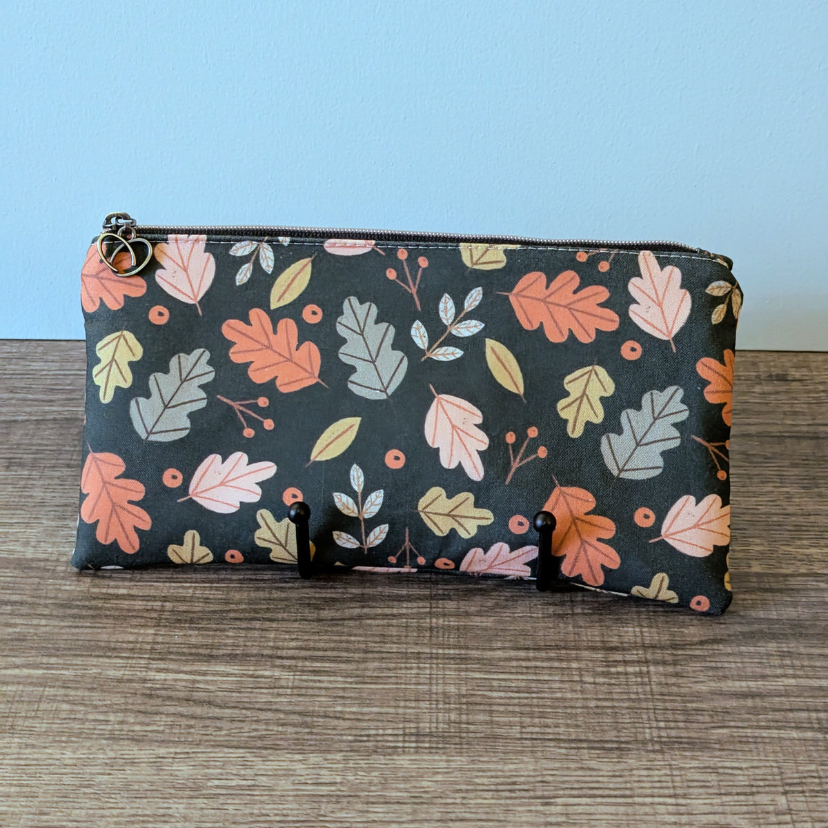 Autumn Leaves Cotton Zipper Pouch