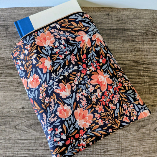 Garden Floral Cotton Book Sleeve
