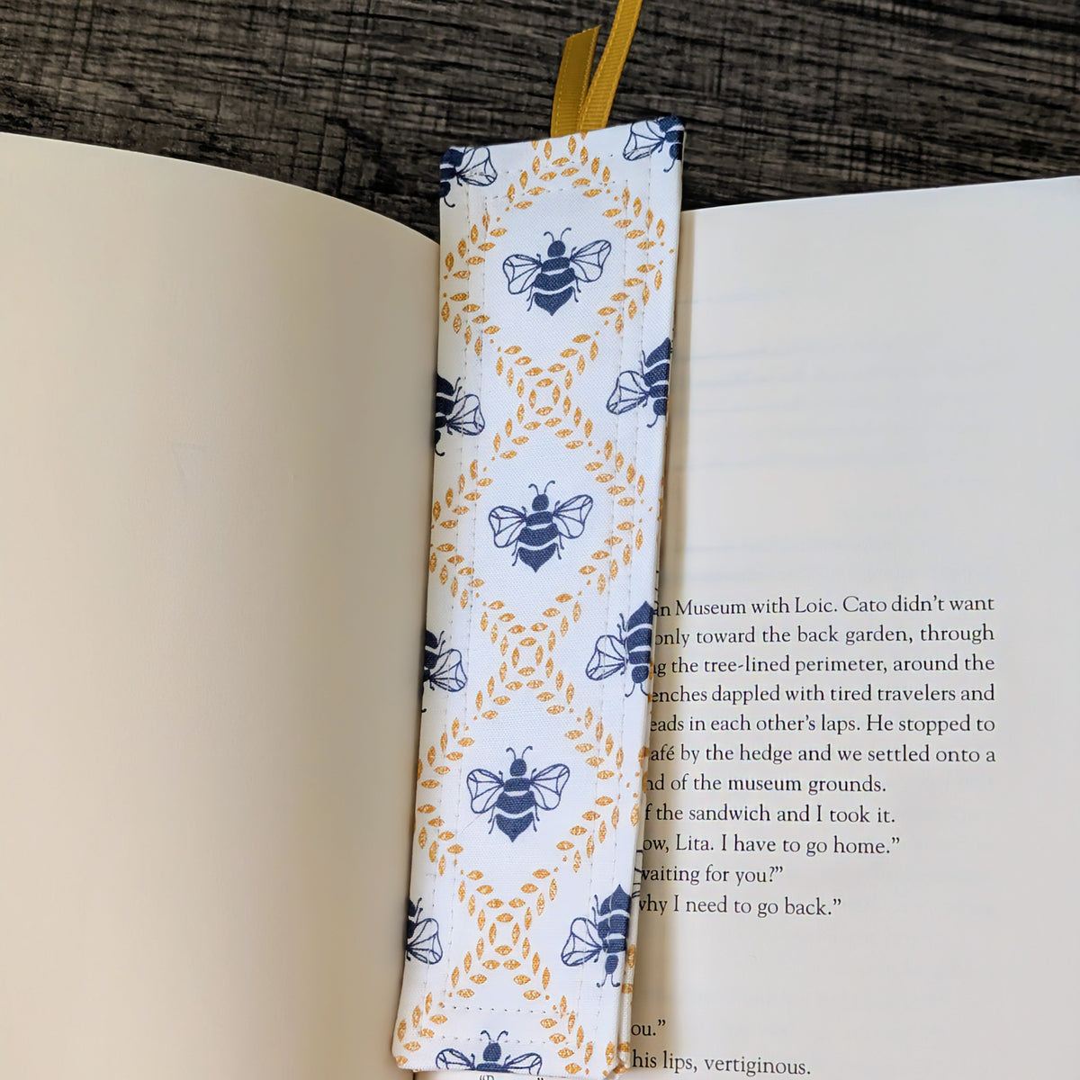 Honey Bee Cotton Bookmark