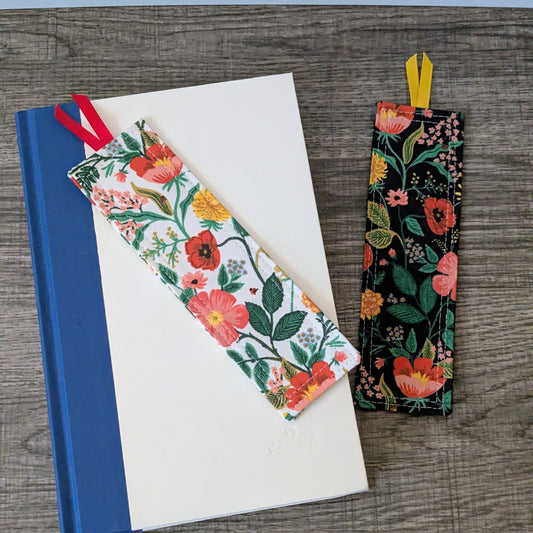 Poppy Floral Cotton Bookmark