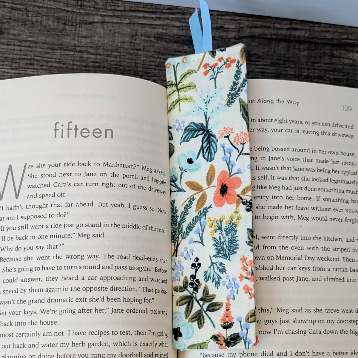 Herb Garden Floral Cotton Bookmark
