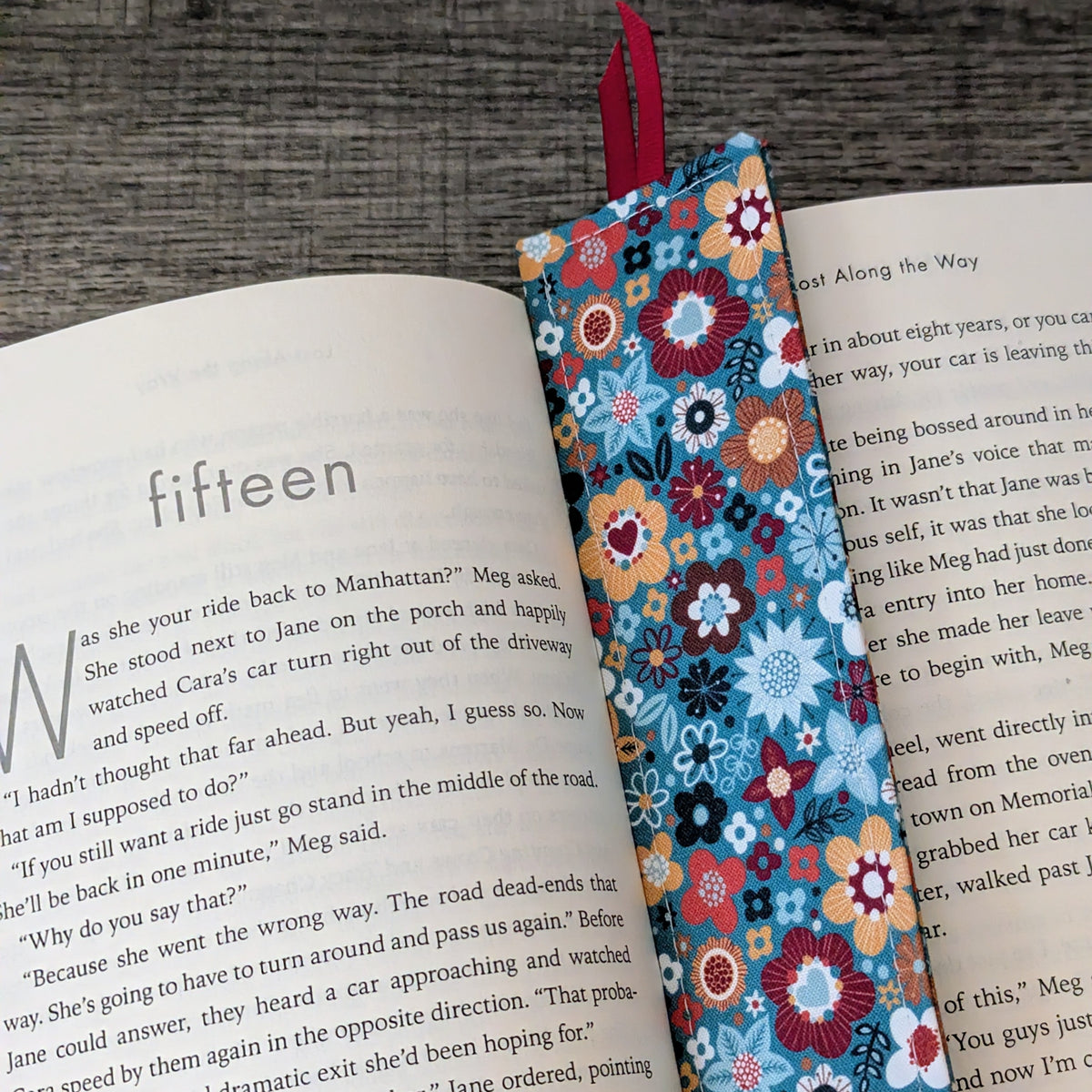 Fall Floral Cotton Bookmark