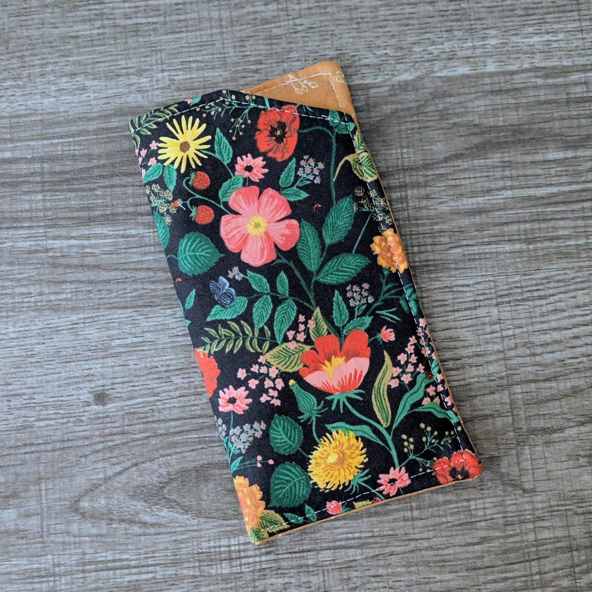 Poppy Floral Eyeglass Case