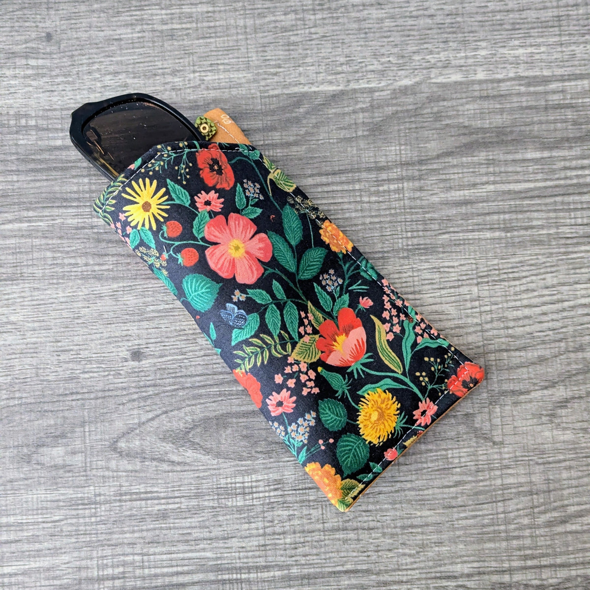 Poppy Floral Eyeglass Case
