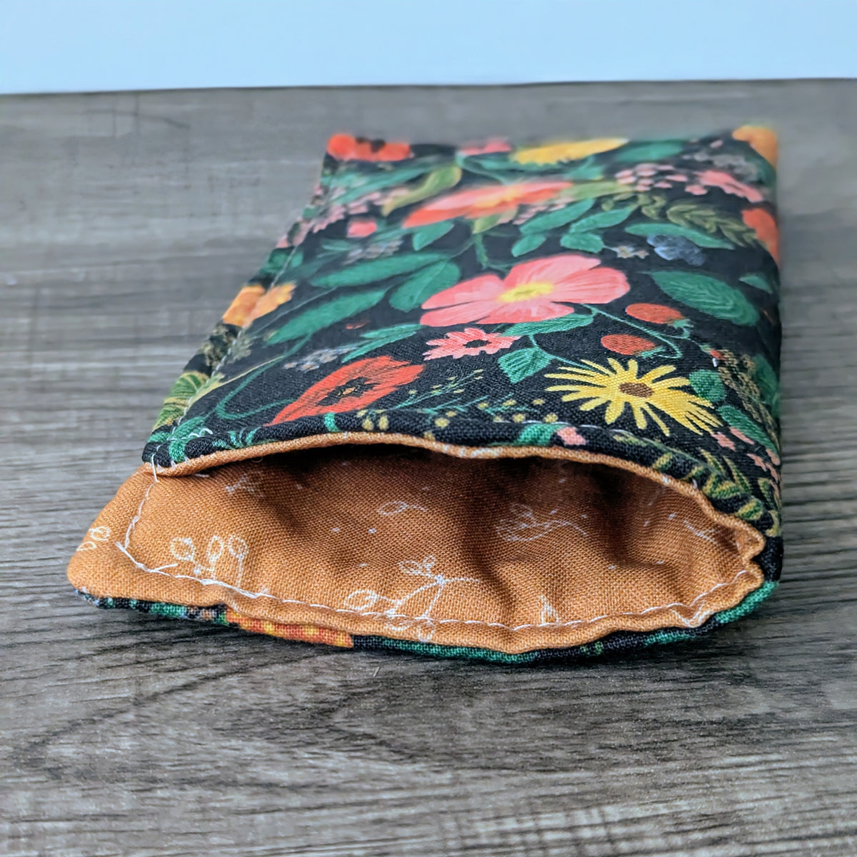 Poppy Floral Eyeglass Case