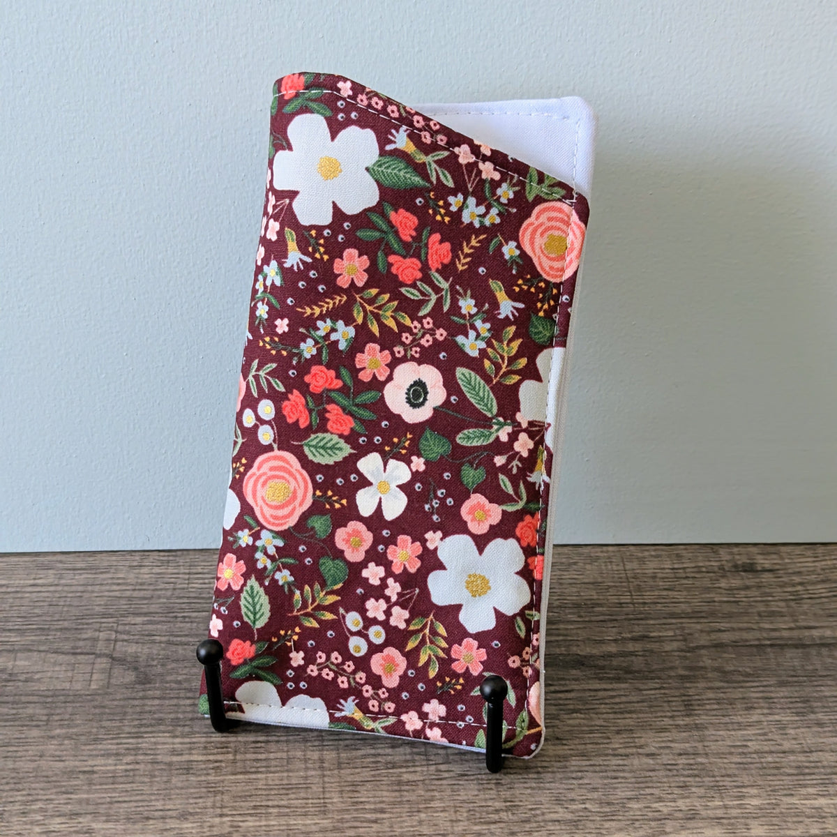 Wild Rose Floral Eyeglass Case