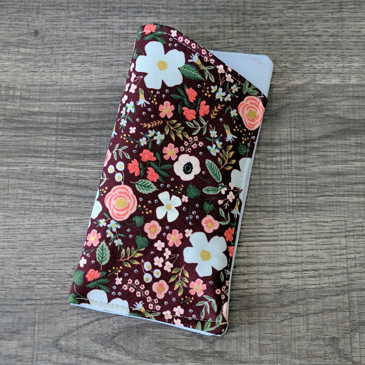 Wild Rose Floral Eyeglass Case