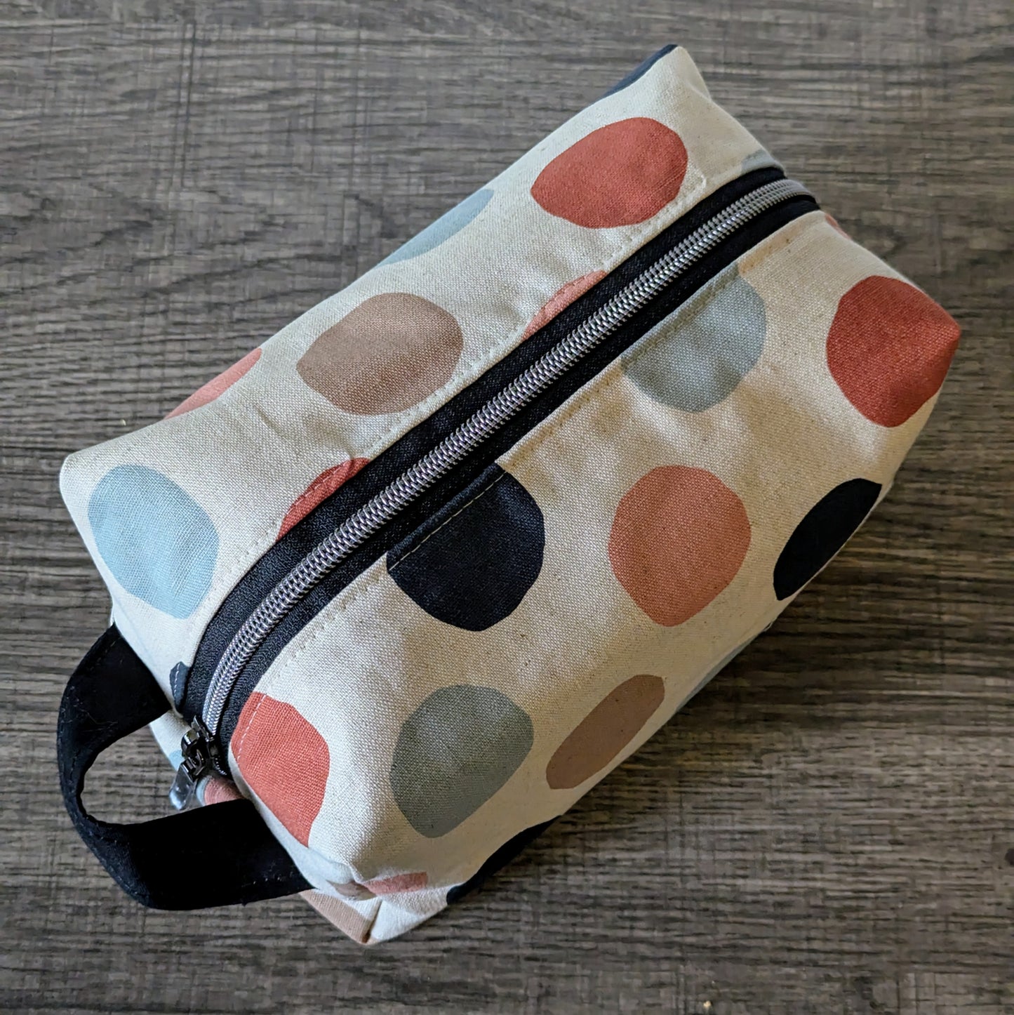 Polka Dot Canvas Boxy Bag