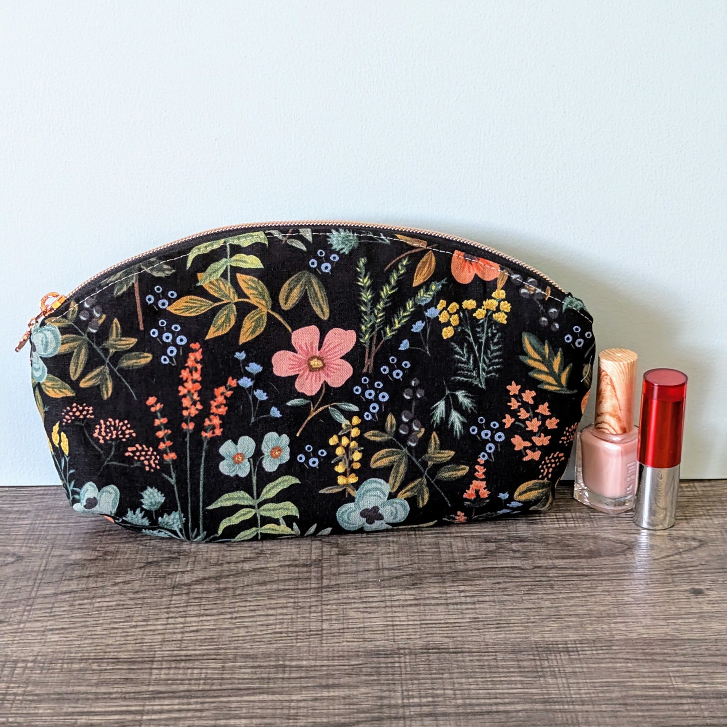 Herb Garden Canvas Makeup Bag