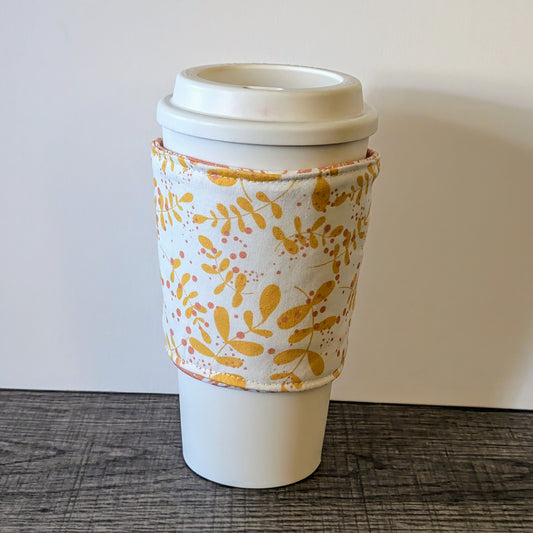 Yellow & Pink Floral Cup Cozy