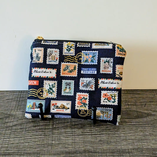 Navy Stamp Card Pouch