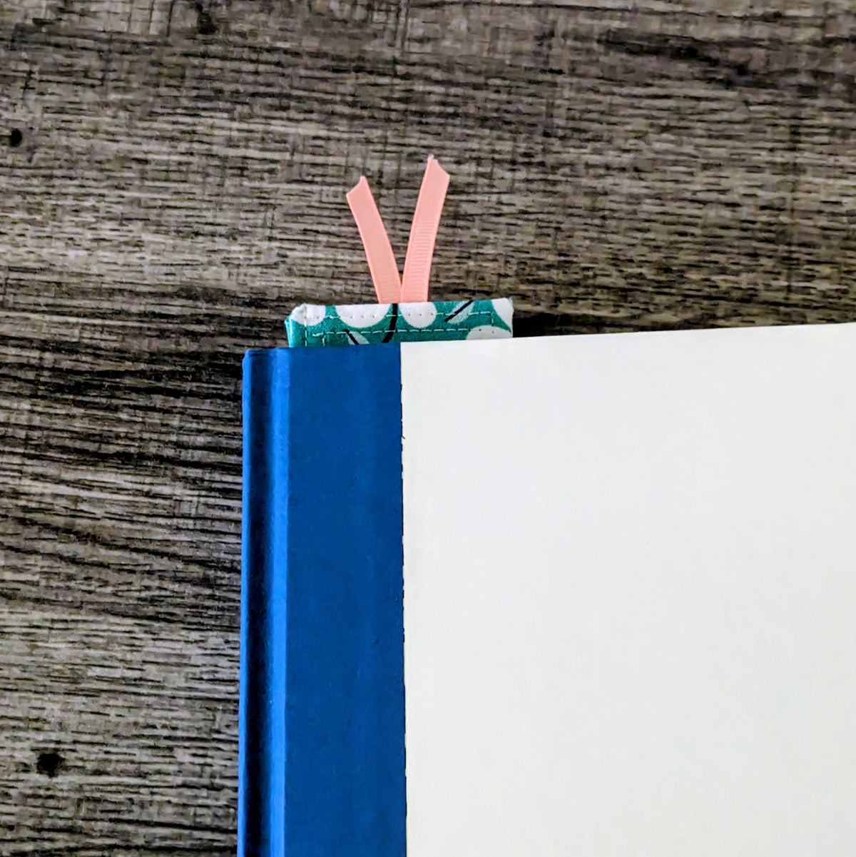Turquoise Daisy Floral Cotton Bookmark