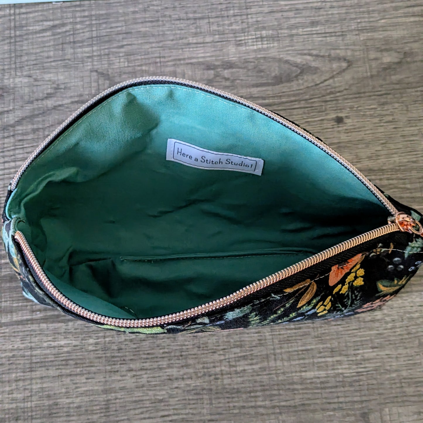 Herb Garden Canvas Makeup Bag