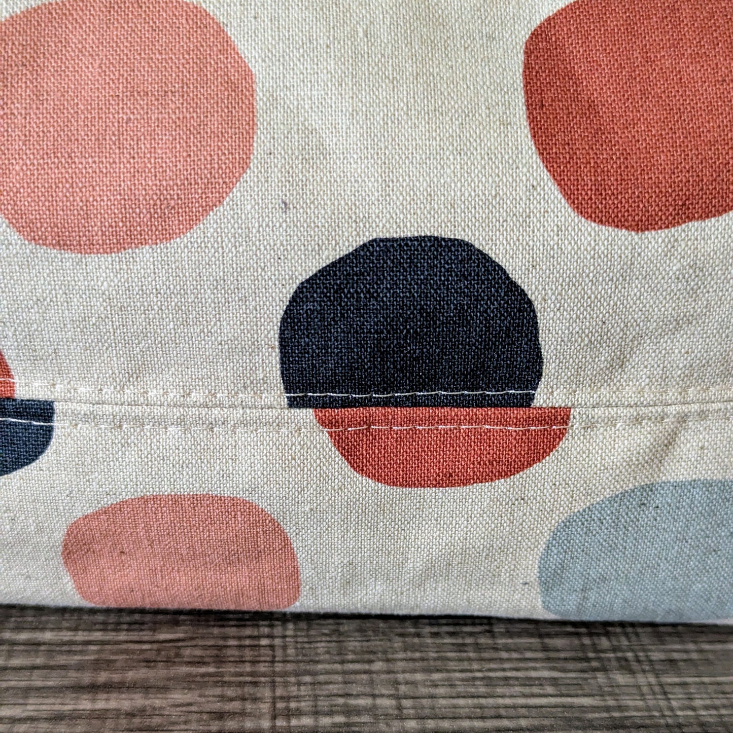 Polka Dot Canvas Boxy Bag