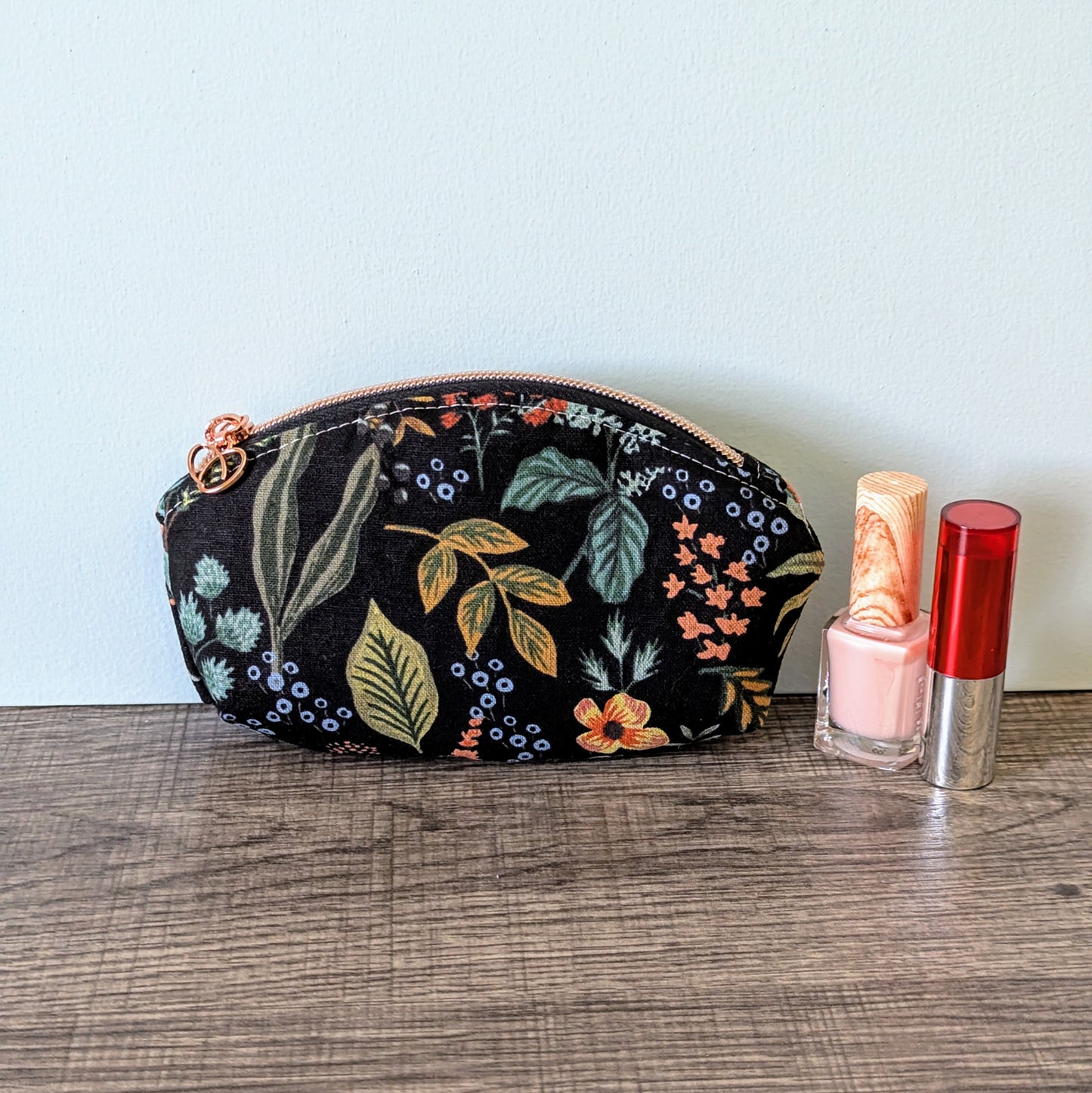 Herb Garden Canvas Makeup Bag