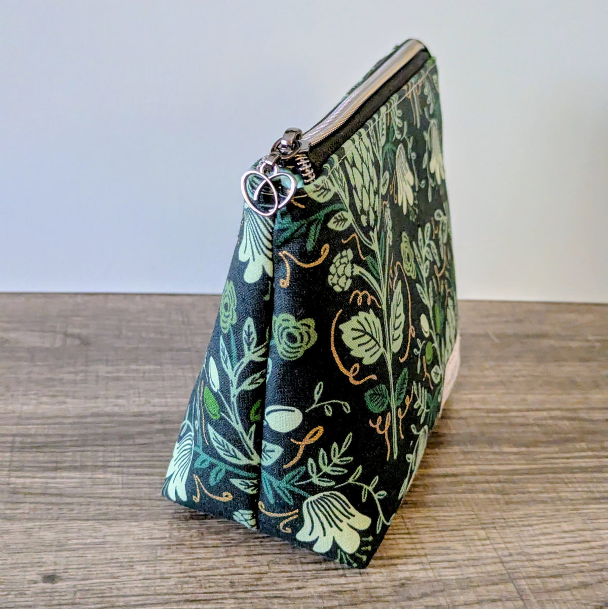 Hunter Green Canvas Zipper Pouch