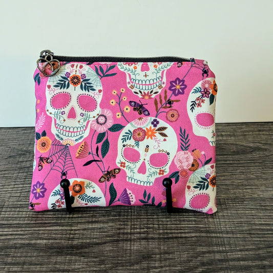 Pink Skull Card Pouch