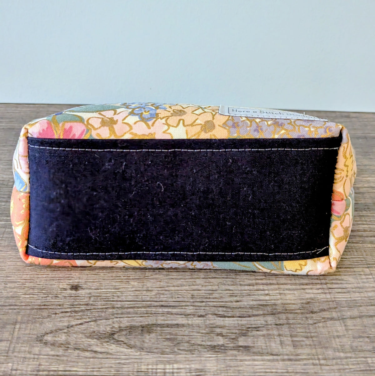 Blush Floral Canvas Zipper Pouch