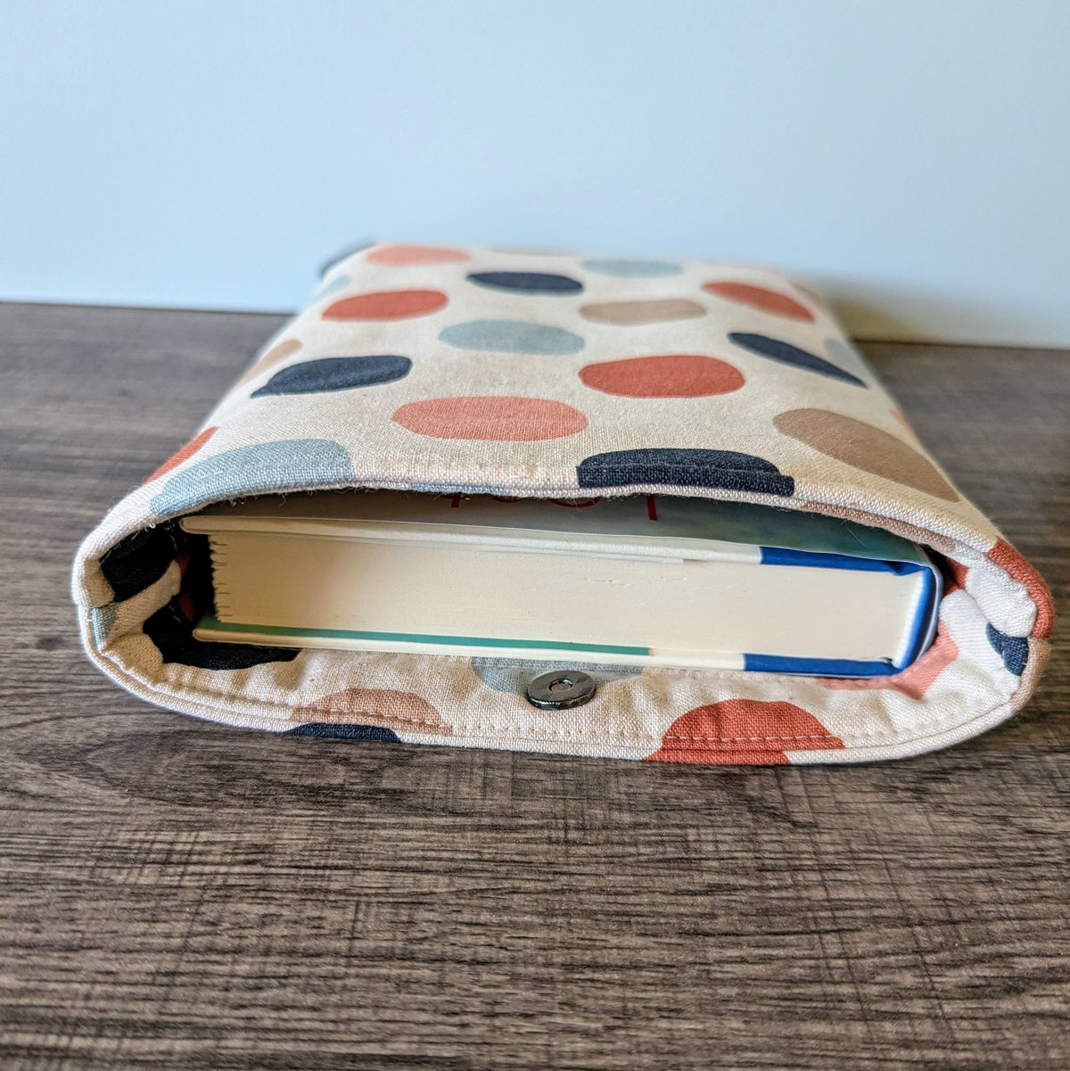 Polka Dot Linen Canvas Book Sleeve