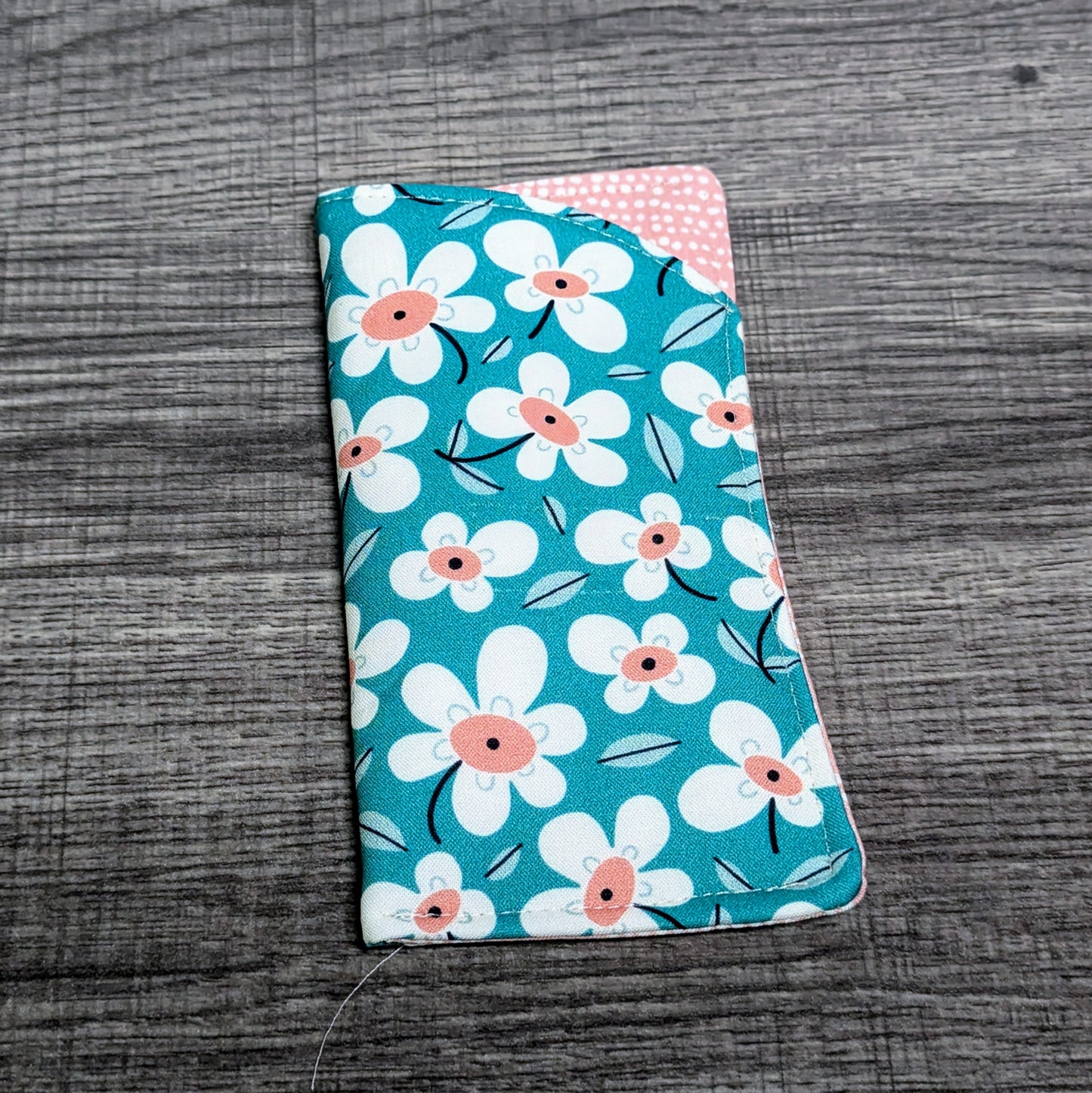 Turquoise Daisy Floral Floral Eyeglass Pouch