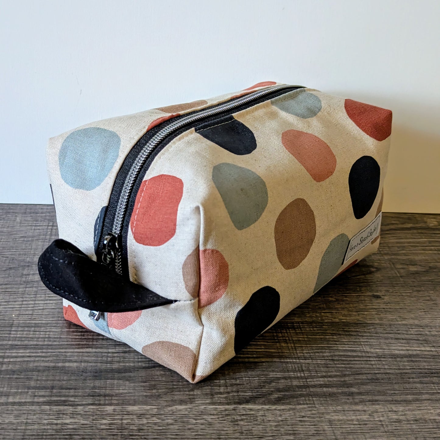 Polka Dot Canvas Boxy Bag