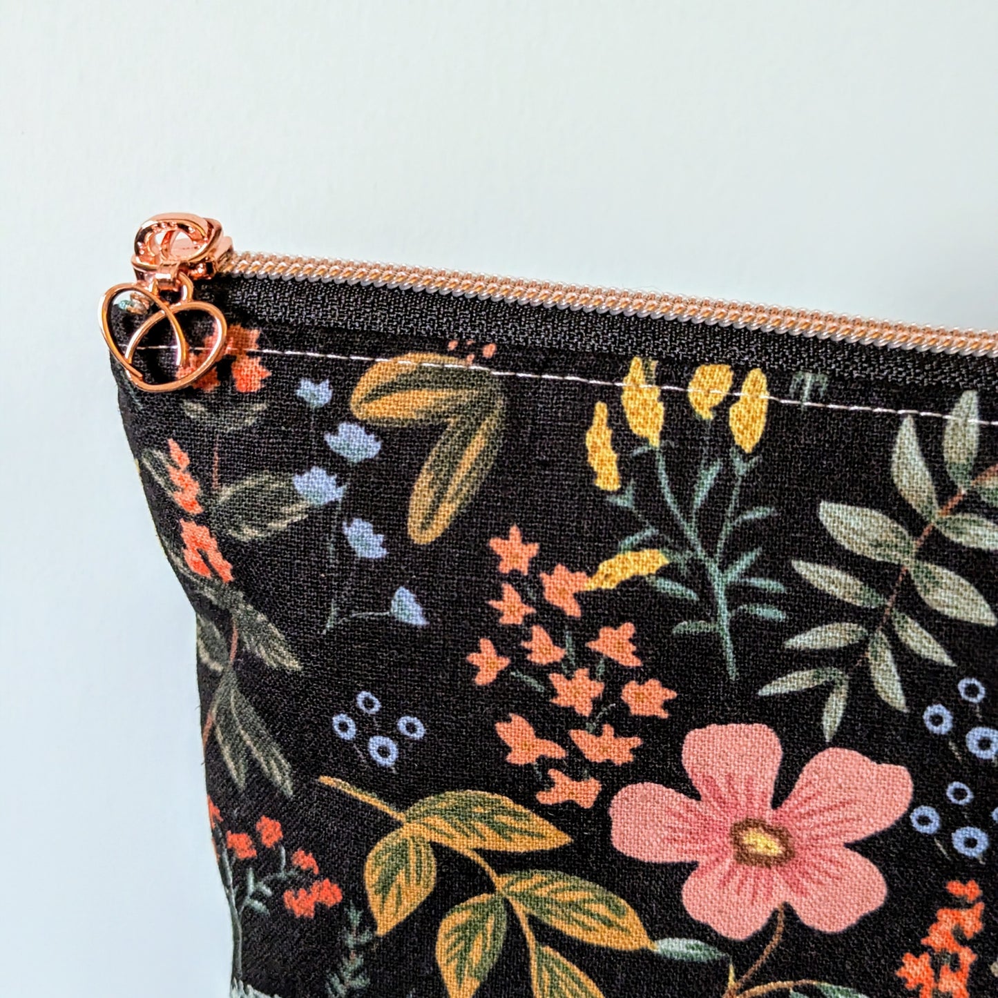 XL Herb Floral Canvas Makeup Bag