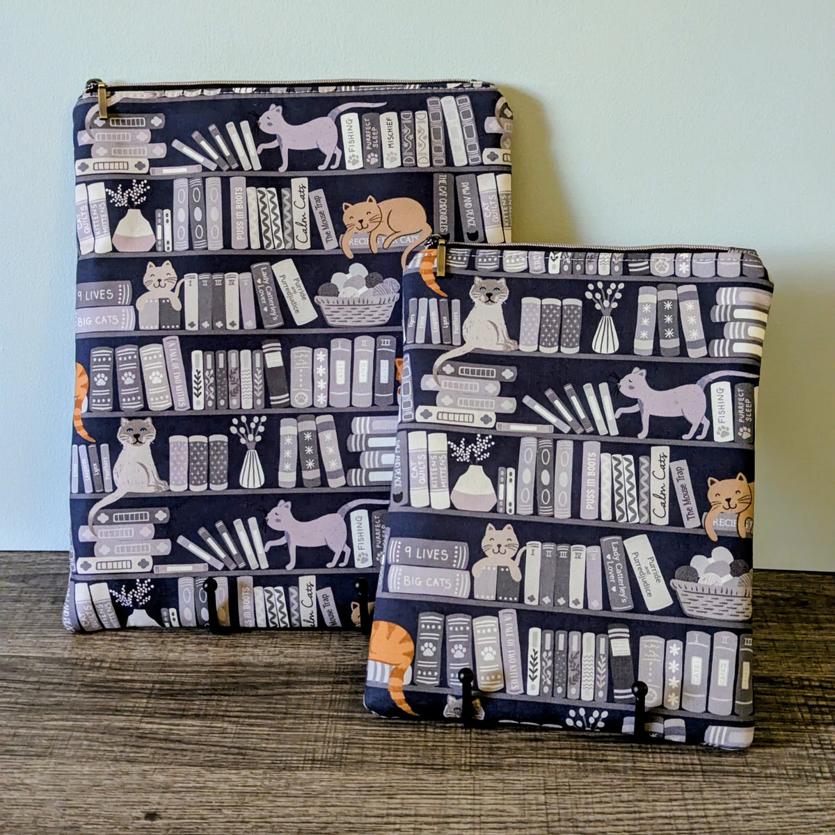 Bookshelf Cats Cotton Book Sleeve