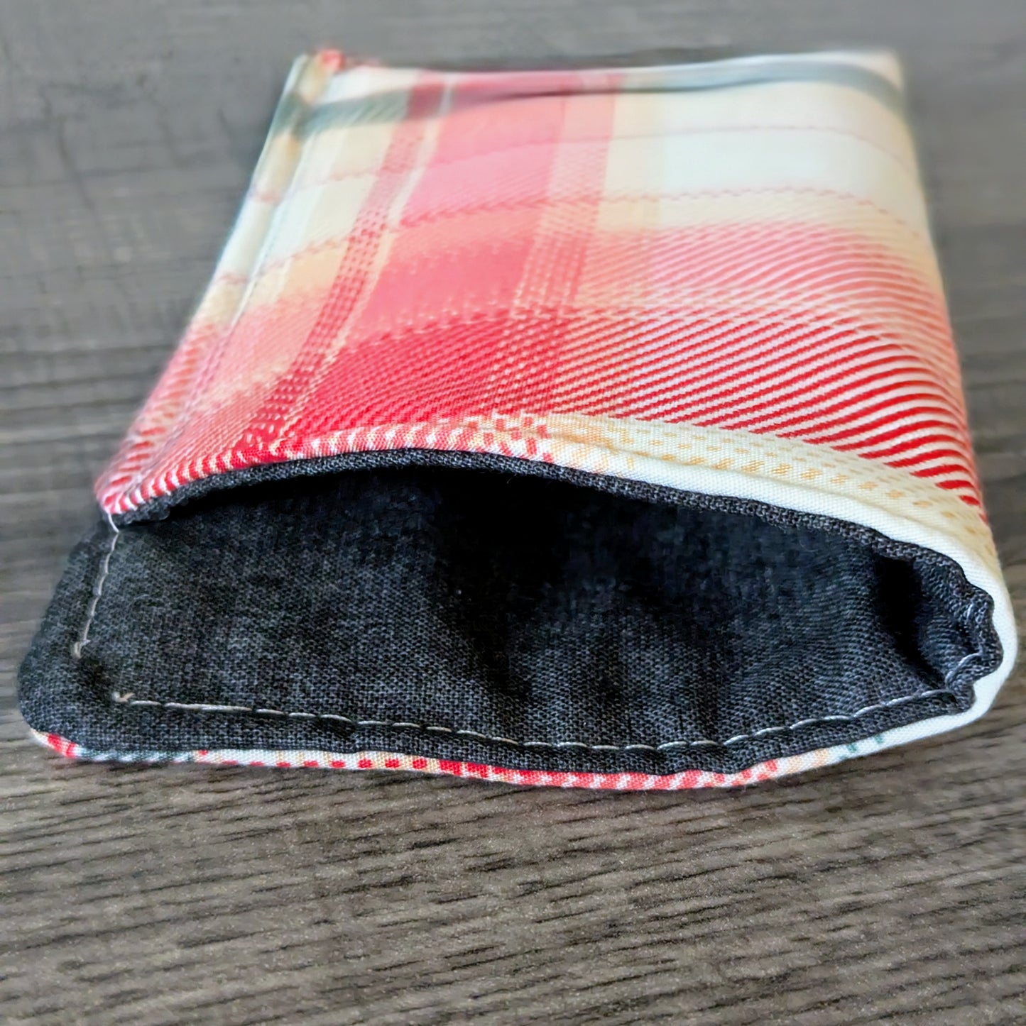 Pink Plaid Eyeglass Pouch