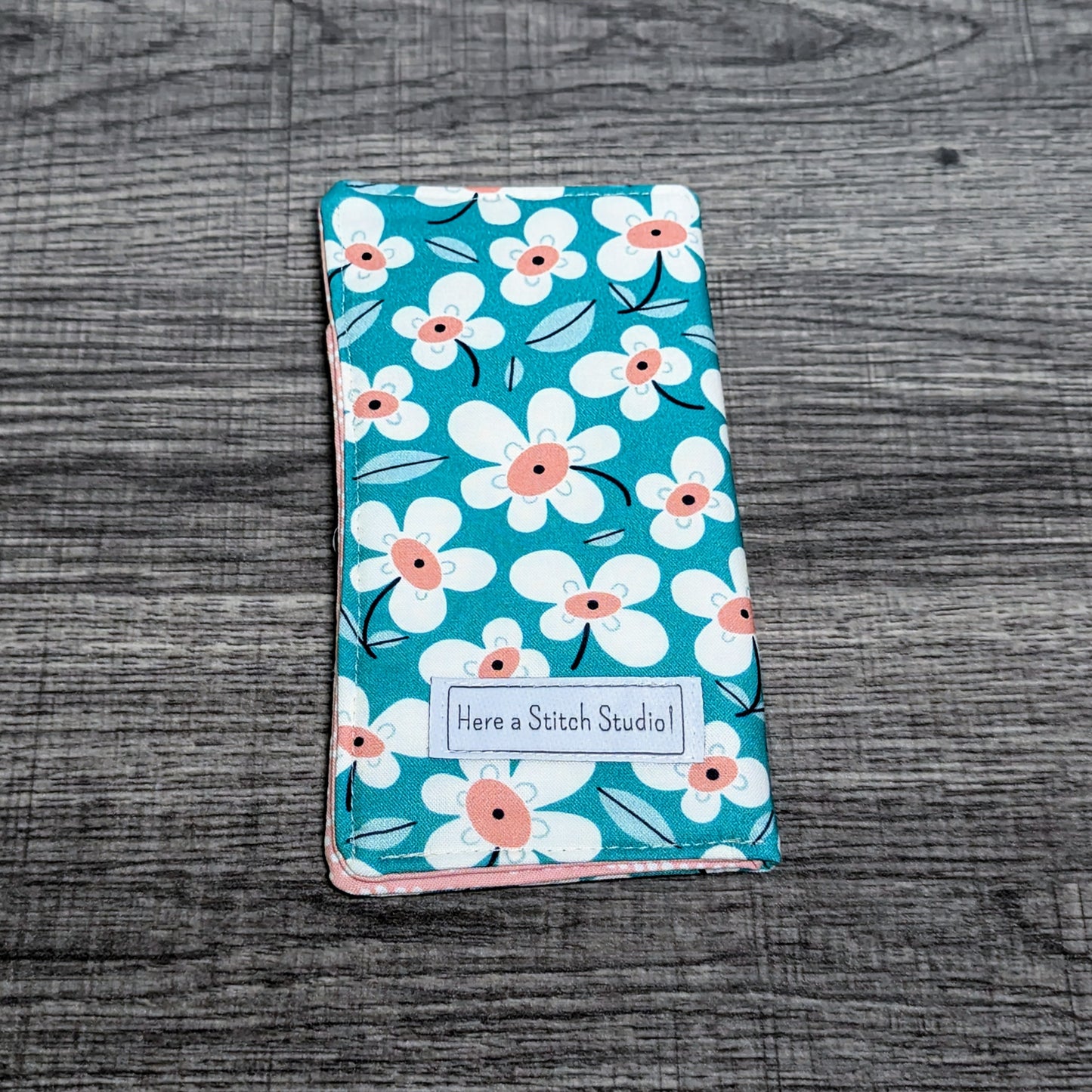 Turquoise Daisy Floral Floral Eyeglass Pouch