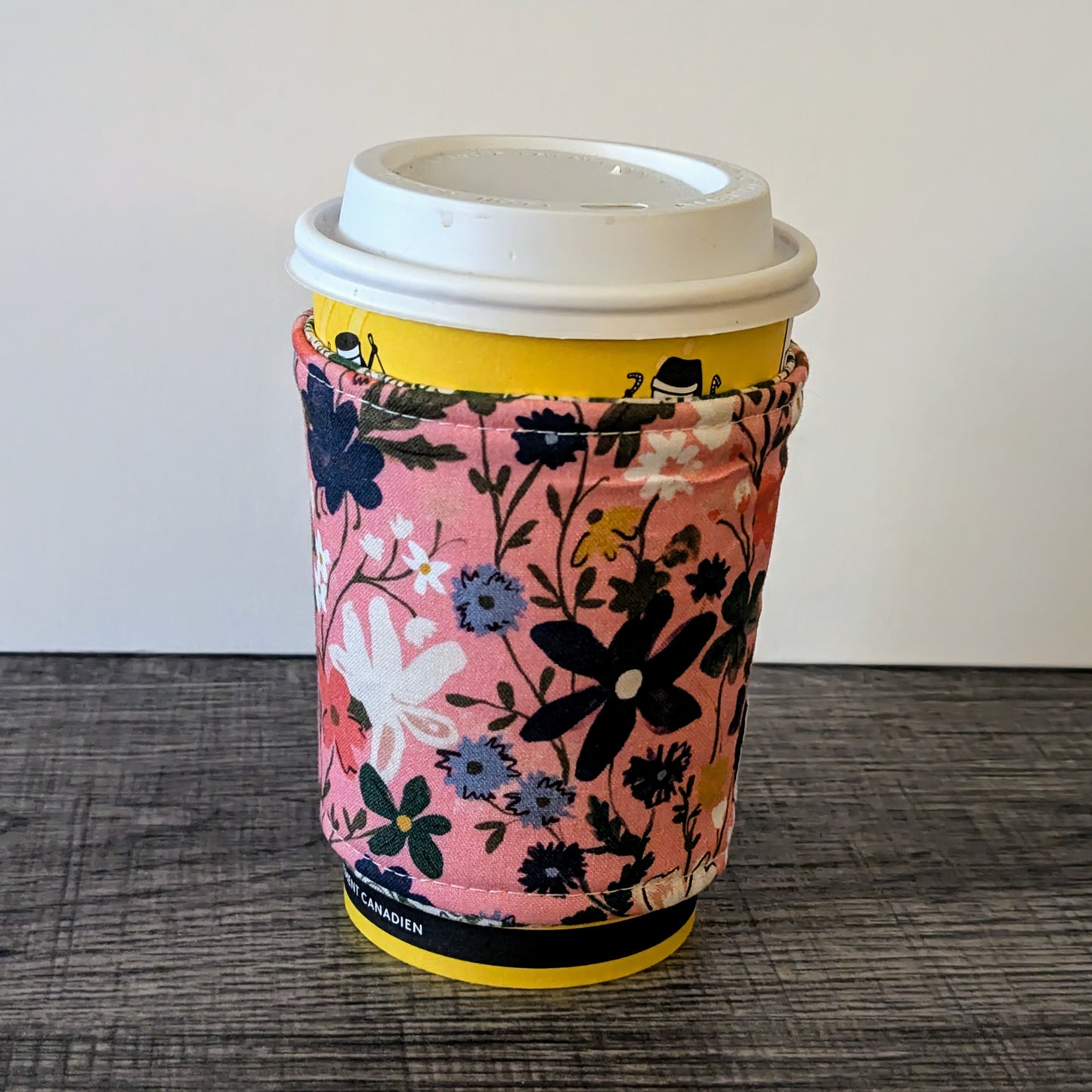 Pink Meadow Floral Cup Cozy