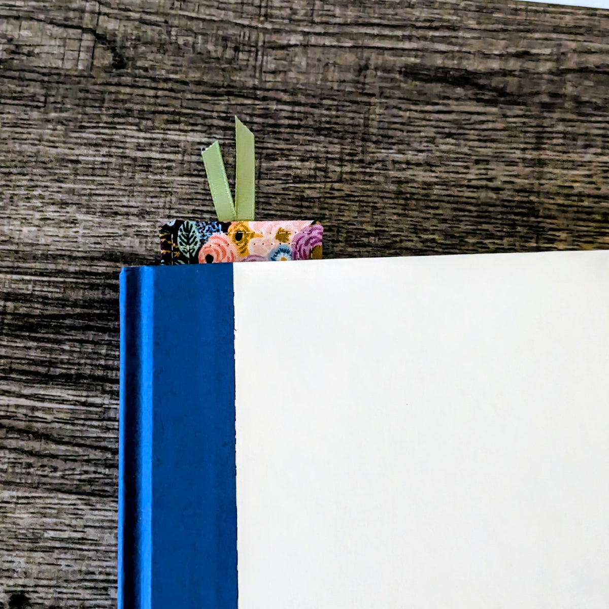 Burgundy Floral Cotton Bookmark