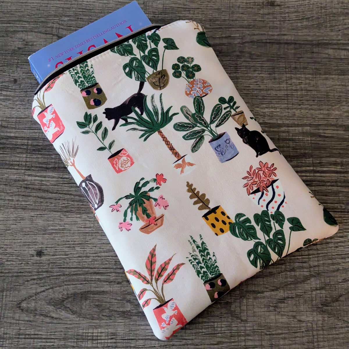 Cats & Plants Cotton Book Sleeve