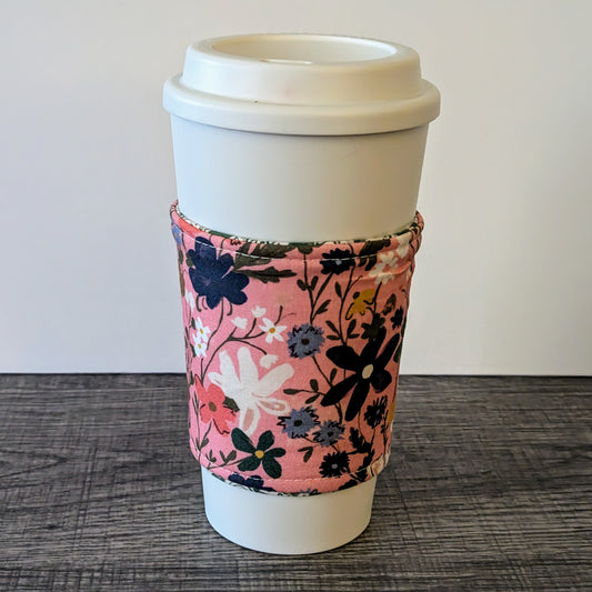 Pink Meadow Floral Cup Cozy