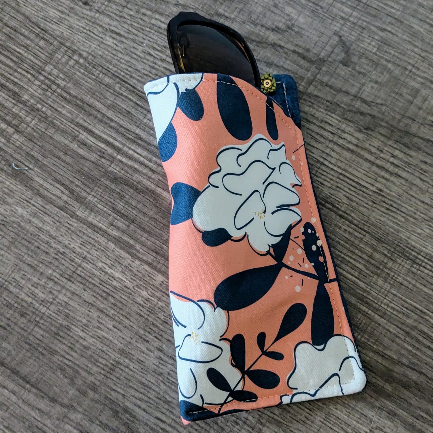 Bold Bloom Floral Eyeglass Pouch