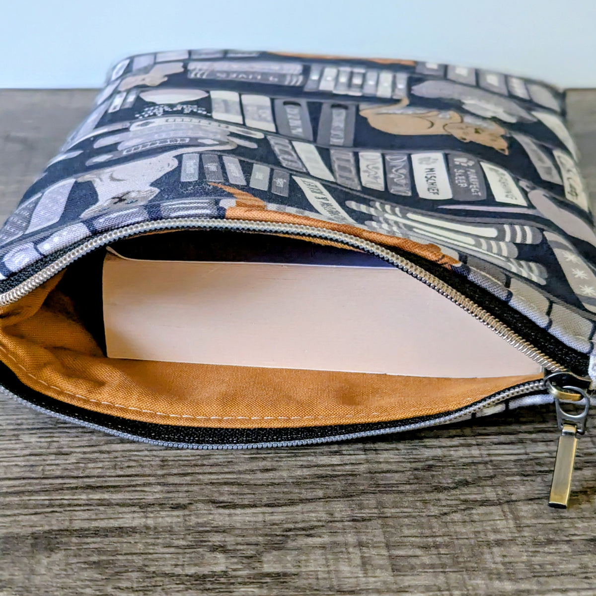 Bookshelf Cats Cotton Book Sleeve