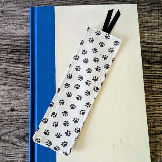 Paw Print Cotton Bookmark