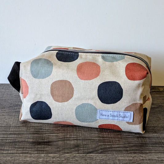 Polka Dot Canvas Boxy Bag