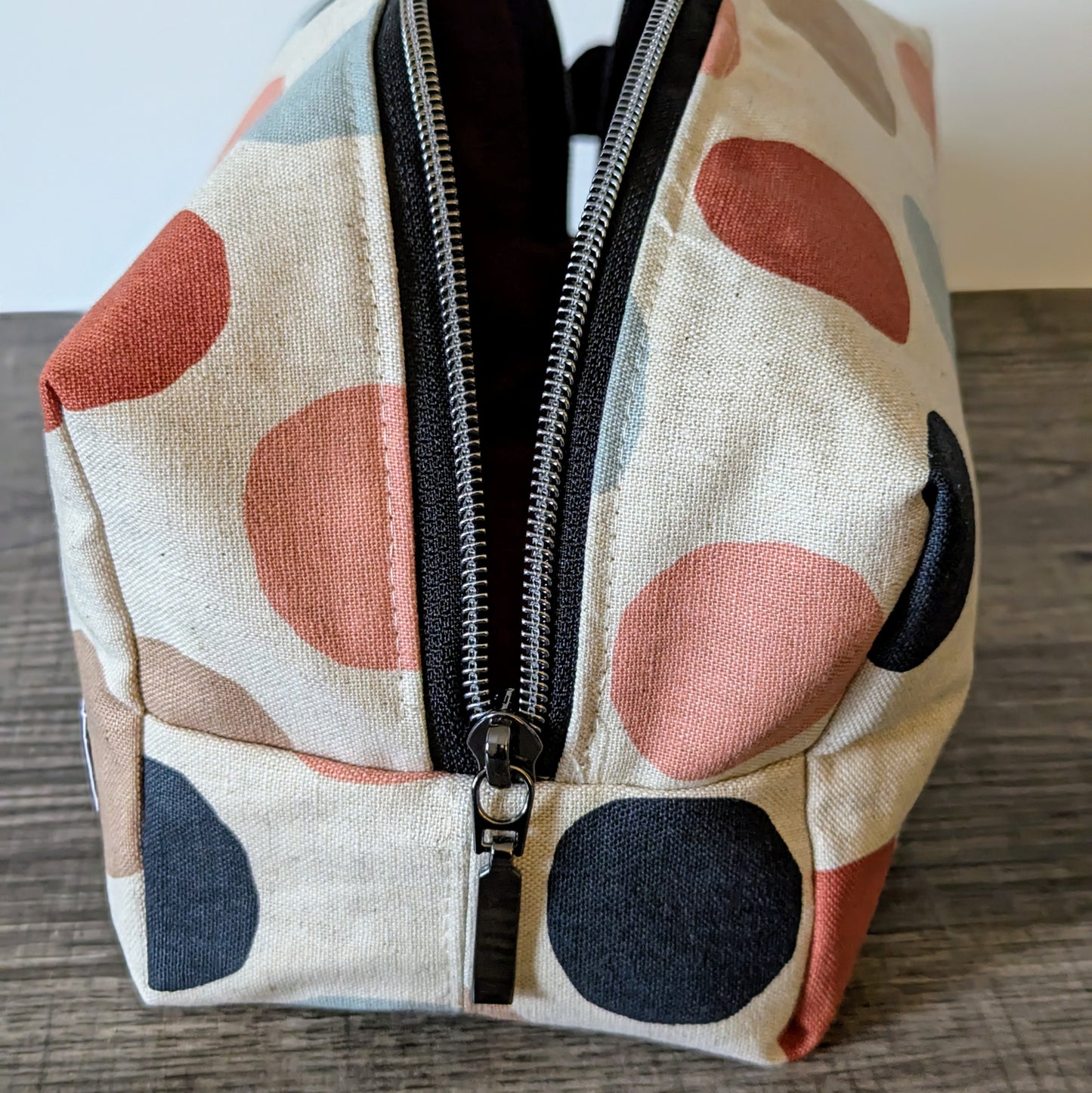 Polka Dot Canvas Boxy Bag