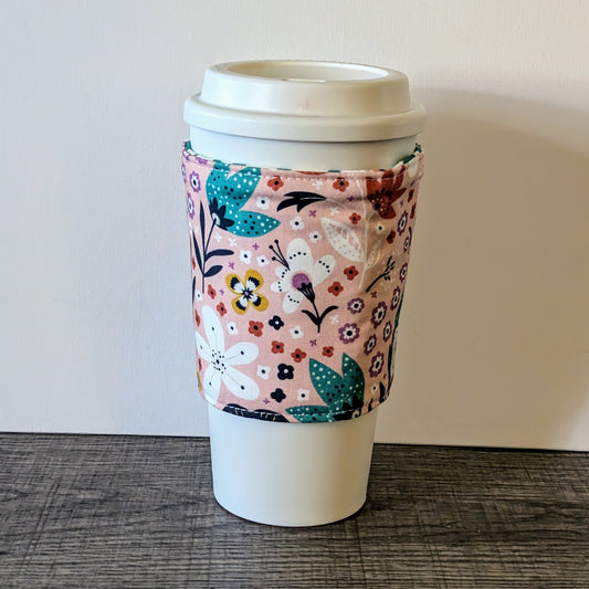 Modern Floral Cup Cozy