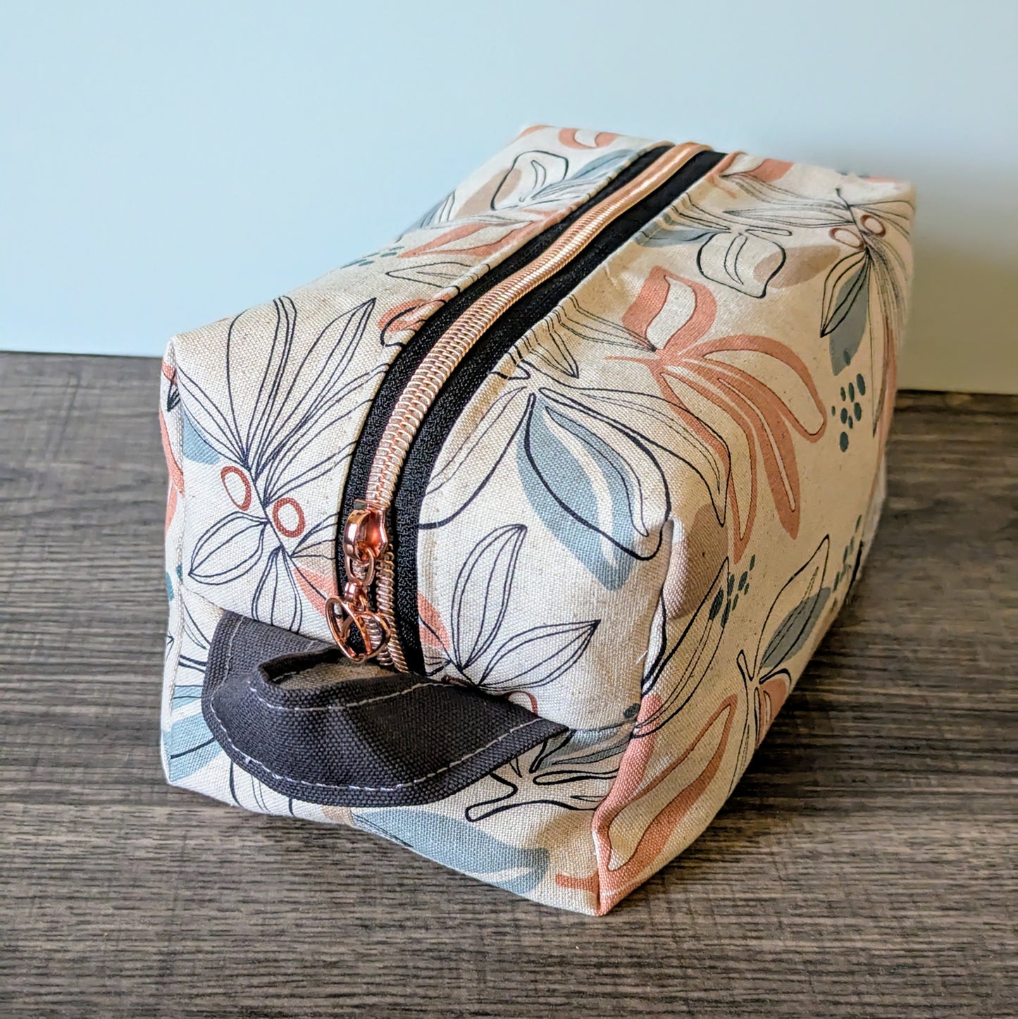 Palm Leaf Canvas Boxy Bag